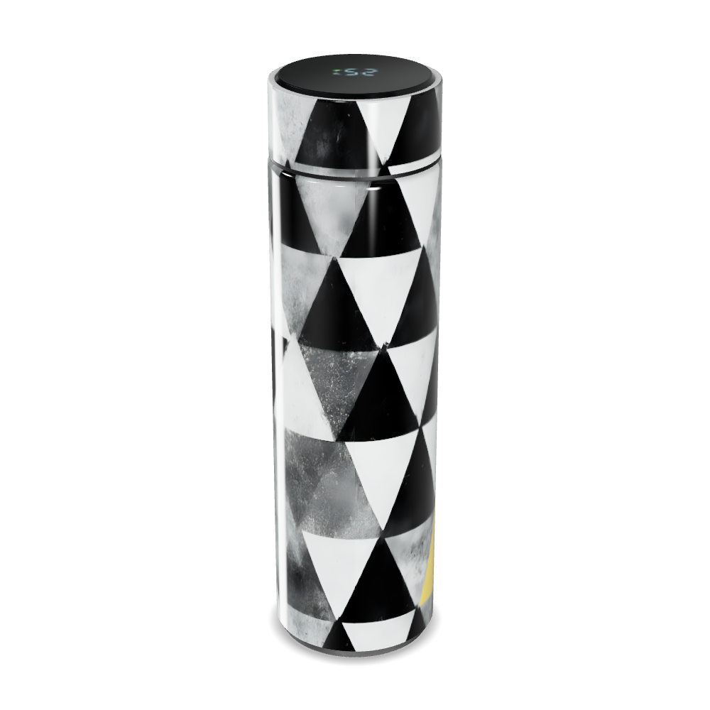 Garrafa Térmica Touch - Estampa Geométrica Preta