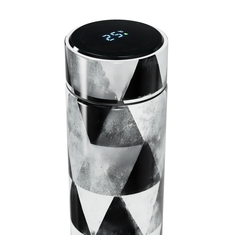 Garrafa Térmica Touch - Estampa Geométrica Preta