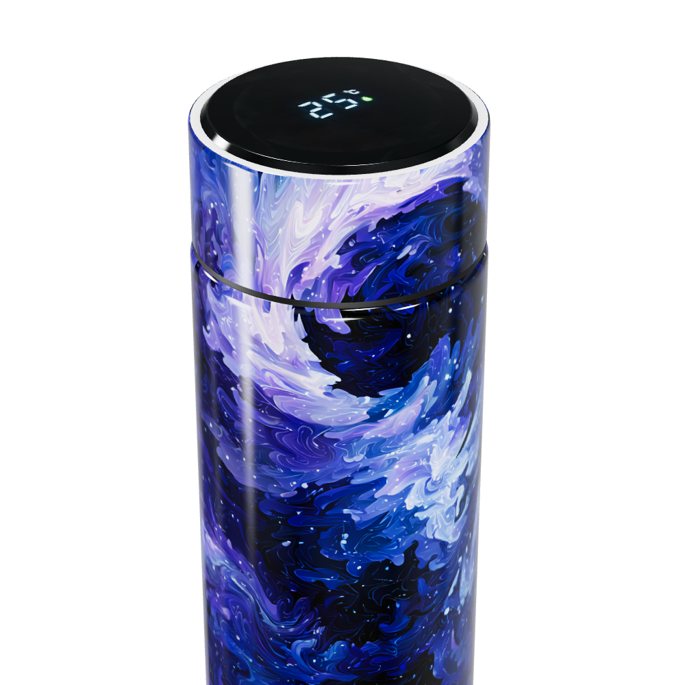 Garrafa Térmica Touch - Estampa Azul Abstrata