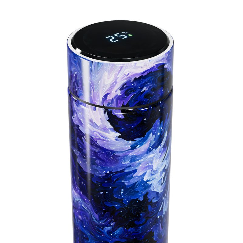 Garrafa Térmica Touch - Estampa Azul Abstrata