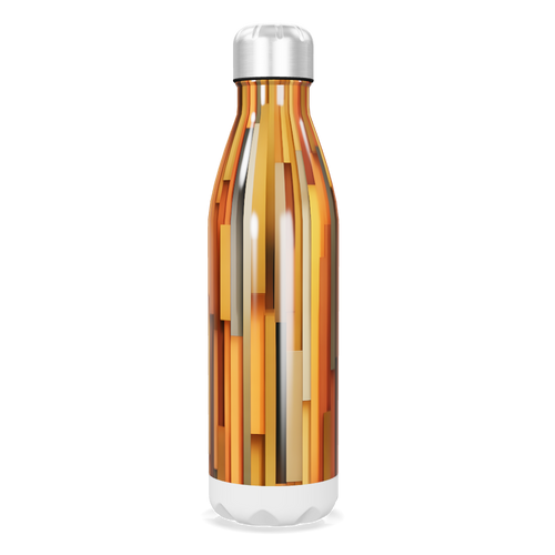Garrafa Inox Estampada - Listras Coloridas