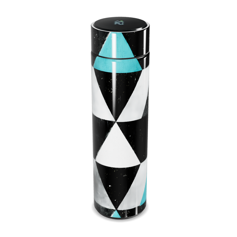 Garrafa Térmica Touch - Geométrica Preto e Azul