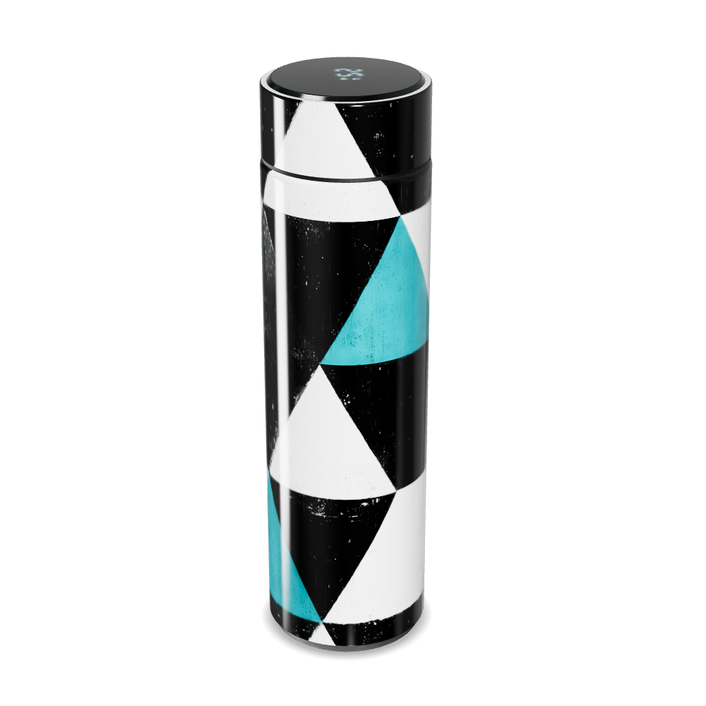 Garrafa Térmica Touch - Geométrica Preto e Azul