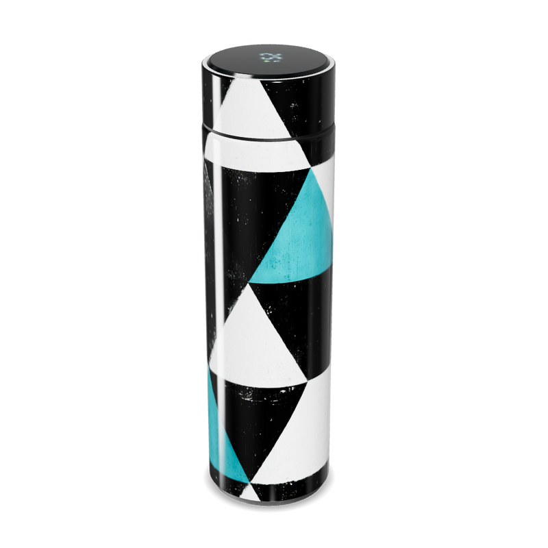 Garrafa Térmica Touch - Geométrica Preto e Azul