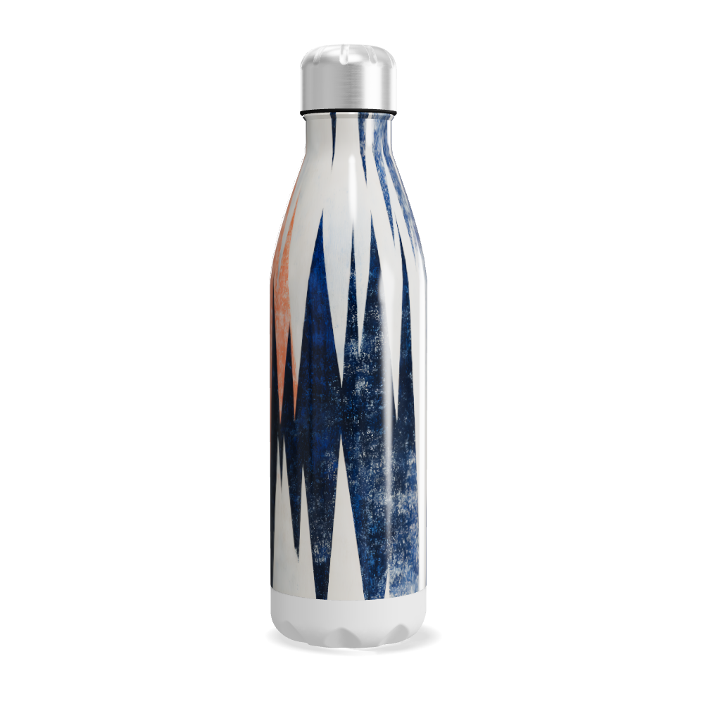 Garrafa Inox - Estampa Azul e Branca