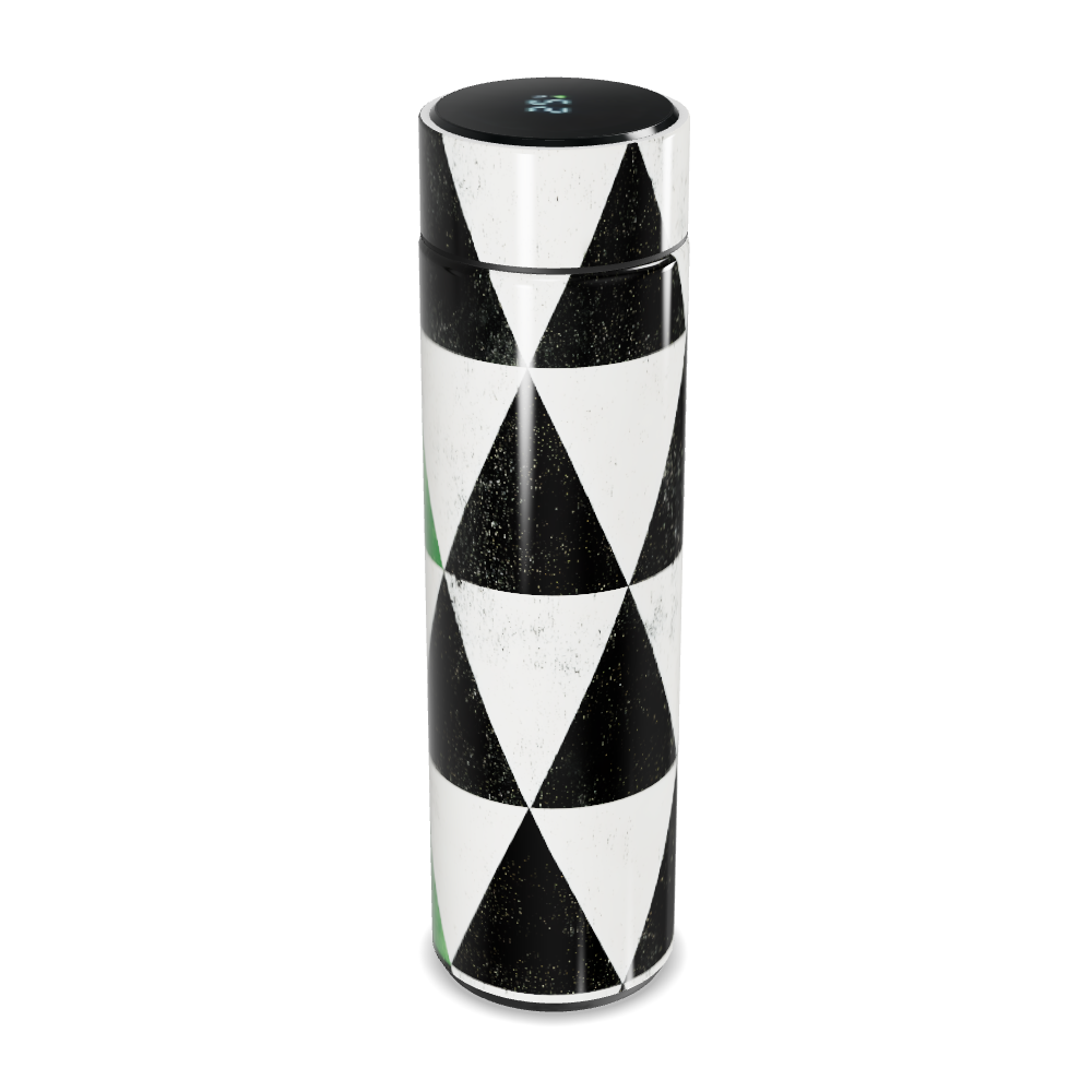 Garrafa Térmica Touch - Geométrica Preto e Branco