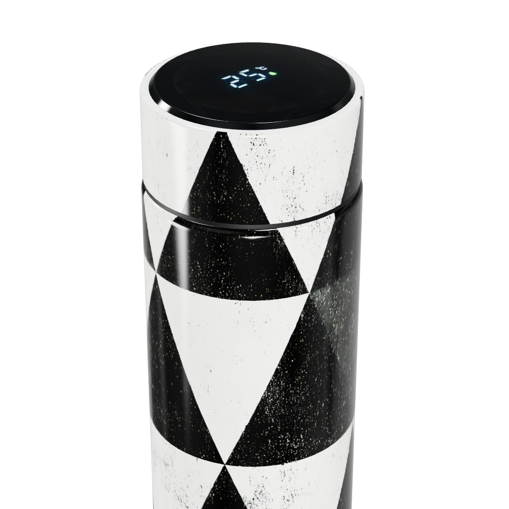 Garrafa Térmica Touch - Geométrica Preto e Branco