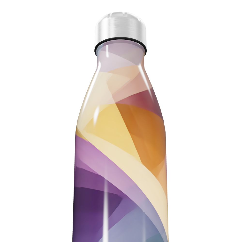 Garrafa Inox - Colorida com Estampa Geométrica