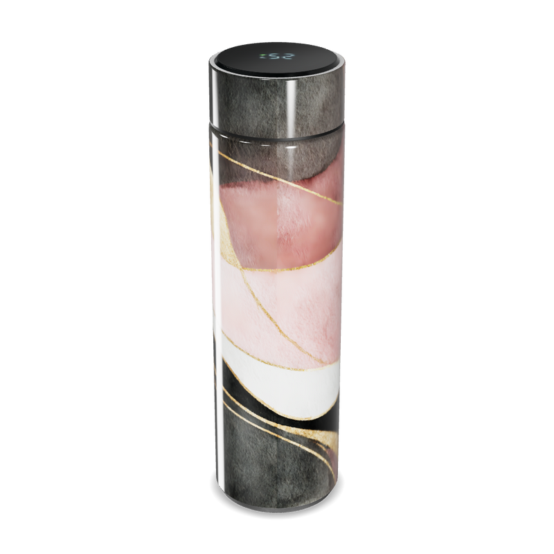 Garrafa Térmica Touch - Mármore Rosa e Dourado