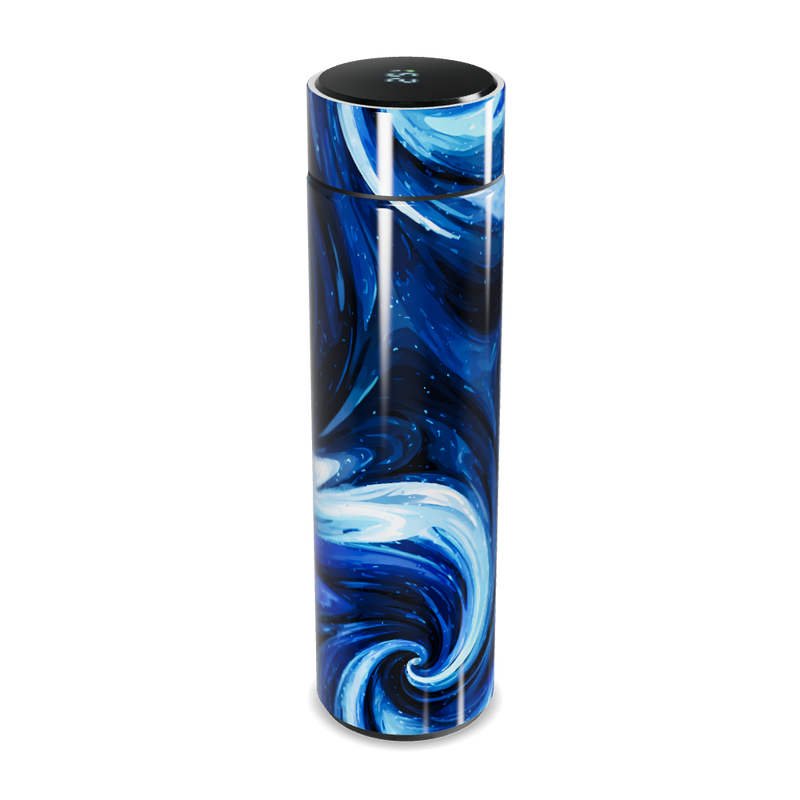 Garrafa Térmica Touch - Azul com Estampa Artística