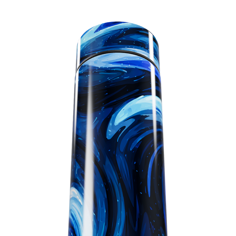 Garrafa Térmica Touch - Azul com Estampa Artística