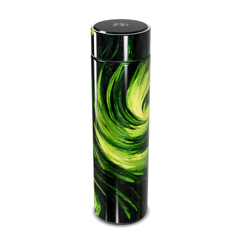 Garrafa Térmica Touch - Verde Abstrato Digital