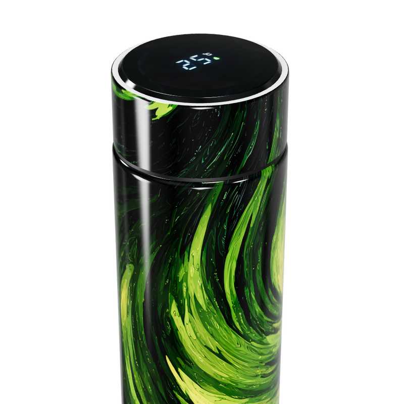 Garrafa Térmica Touch - Verde Abstrato Digital