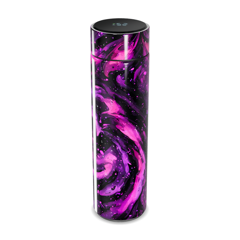 Garrafa Térmica Touch - Estampa Abstrata Roxa