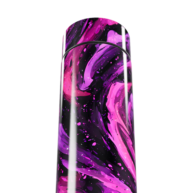 Garrafa Térmica Touch - Estampa Abstrata Roxa