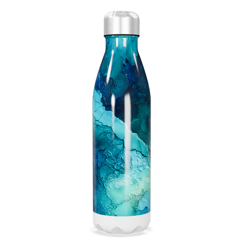 Garrafa Inox - Azul Marmorizada