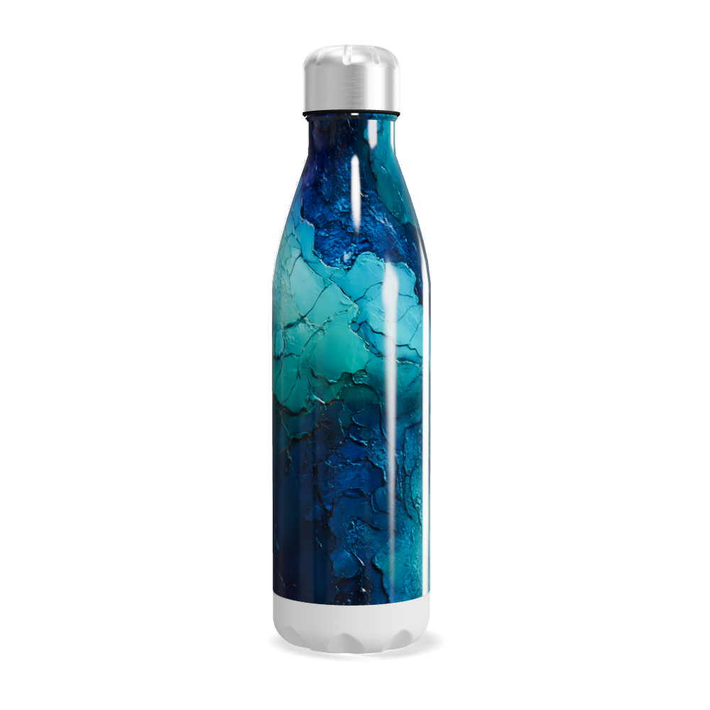 Garrafa Inox - Azul Marmorizada