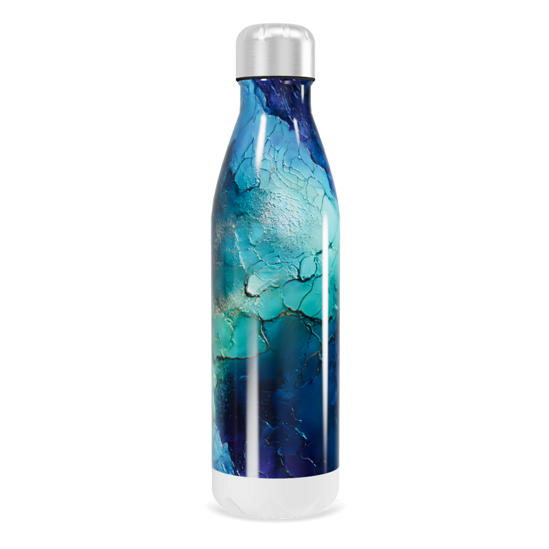 Garrafa Inox - Azul Marmorizada