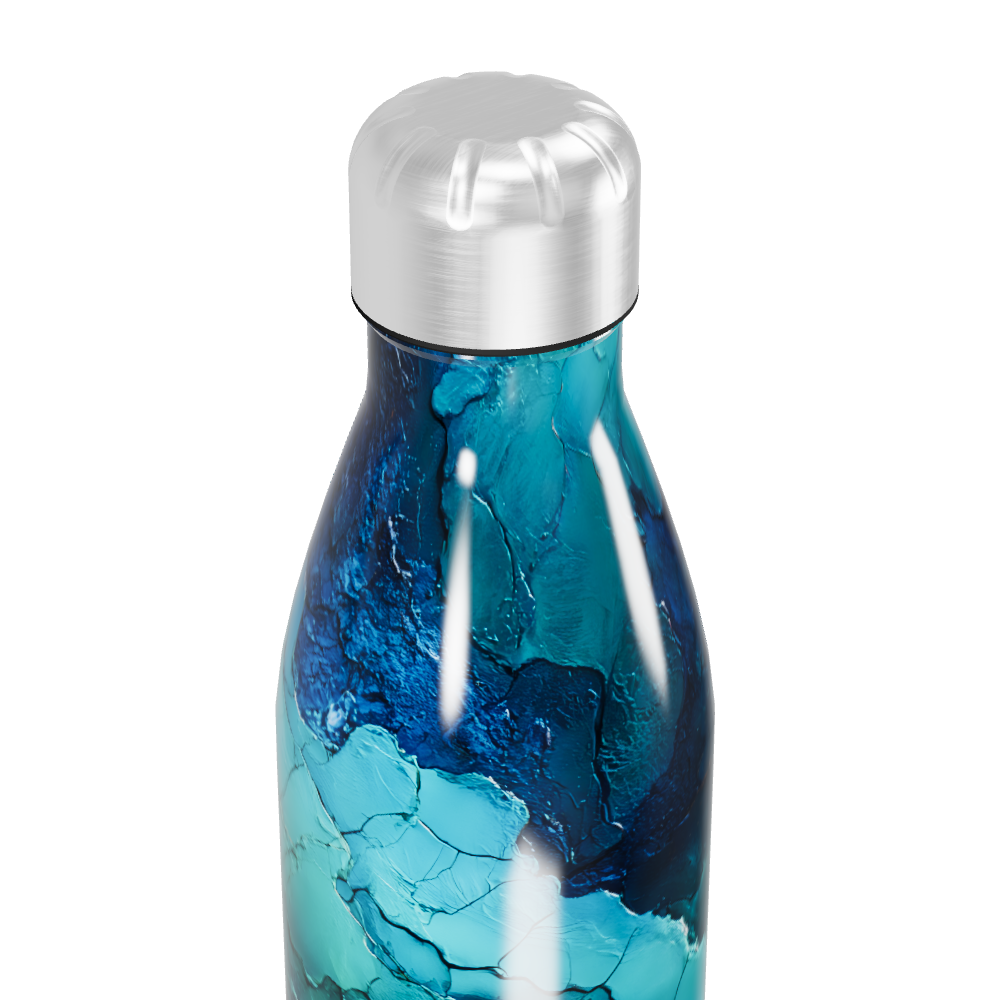 Garrafa Inox - Azul Marmorizada