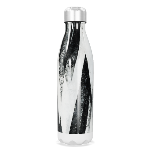 Garrafa Inox - Estampa Abstrata Preto e Branco