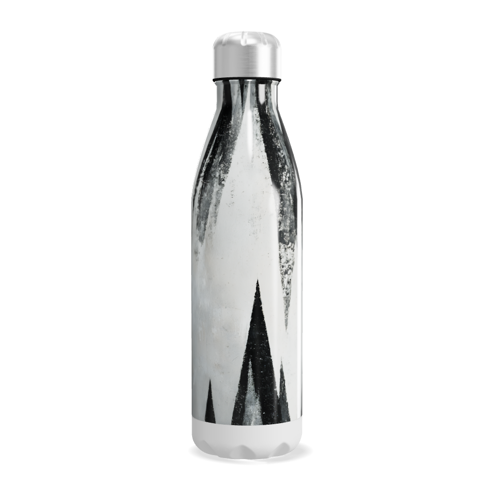 Garrafa Inox - Estampa Abstrata Preto e Branco