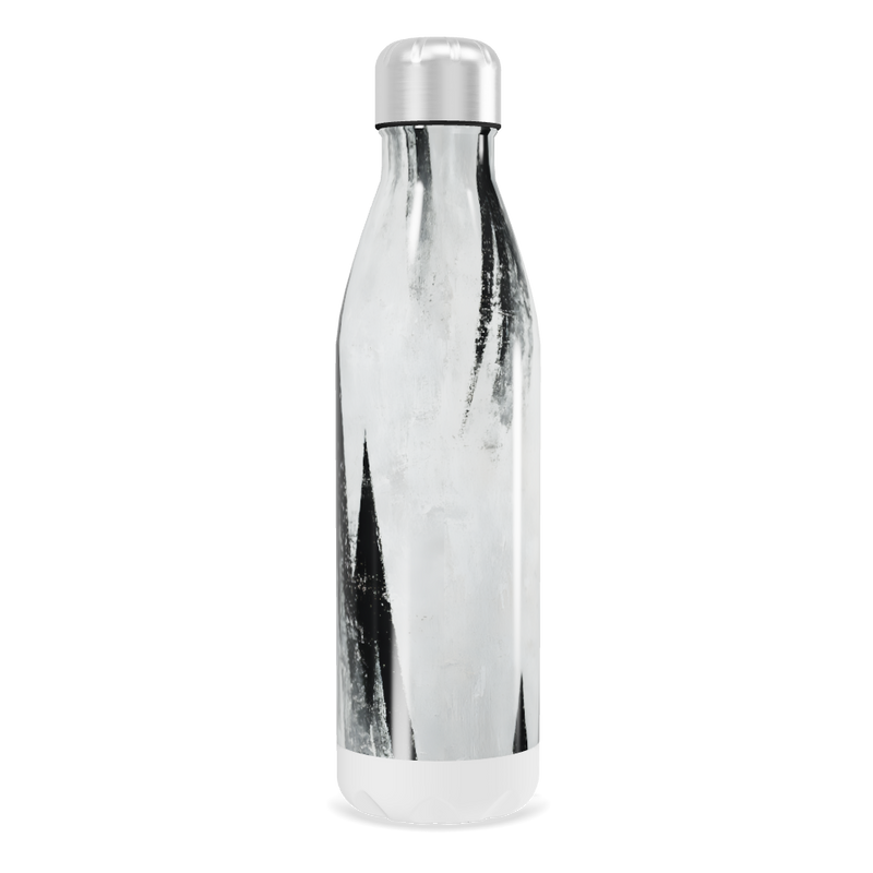 Garrafa Inox - Estampa Abstrata Preto e Branco