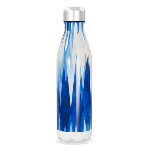 Garrafa Inox - Estampa Azul Geométrica