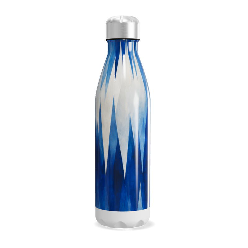 Garrafa Inox - Estampa Azul Geométrica