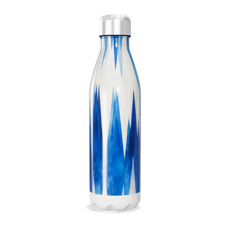 Garrafa Inox - Estampa Azul Geométrica