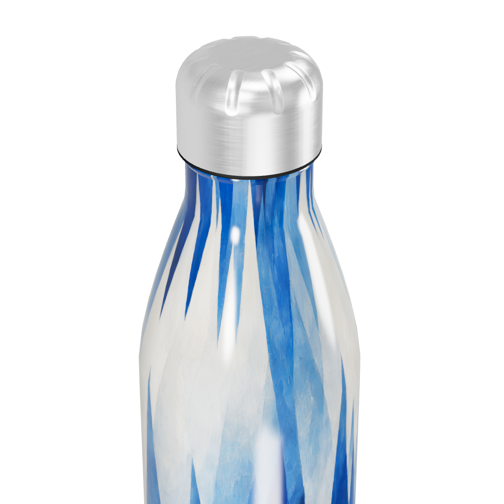 Garrafa Inox - Estampa Azul Geométrica