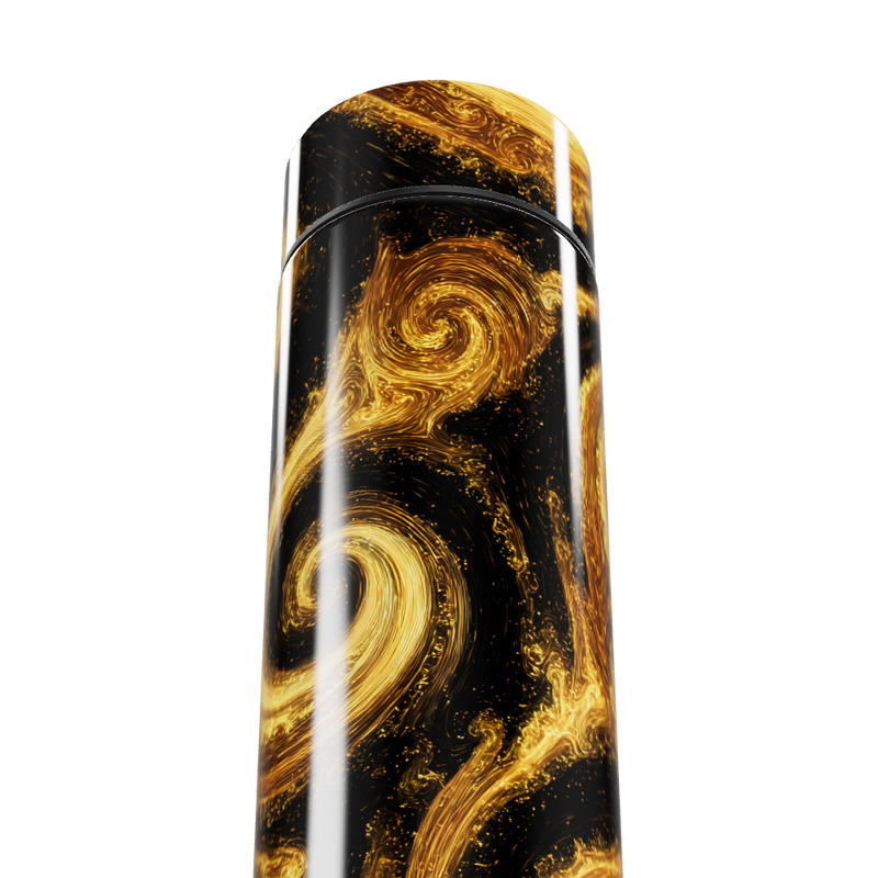 Garrafa Térmica Touch - Preto Dourado Espiral