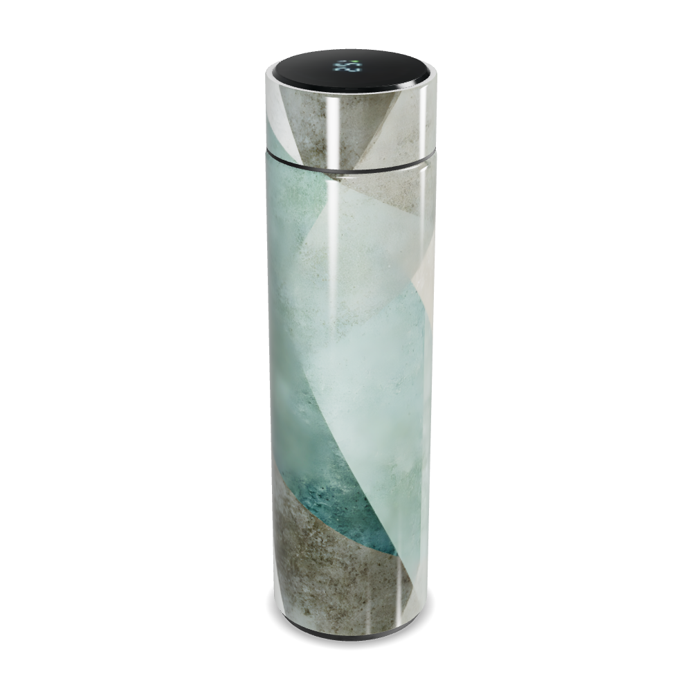 Garrafa Térmica Touch - Geométrica Branca