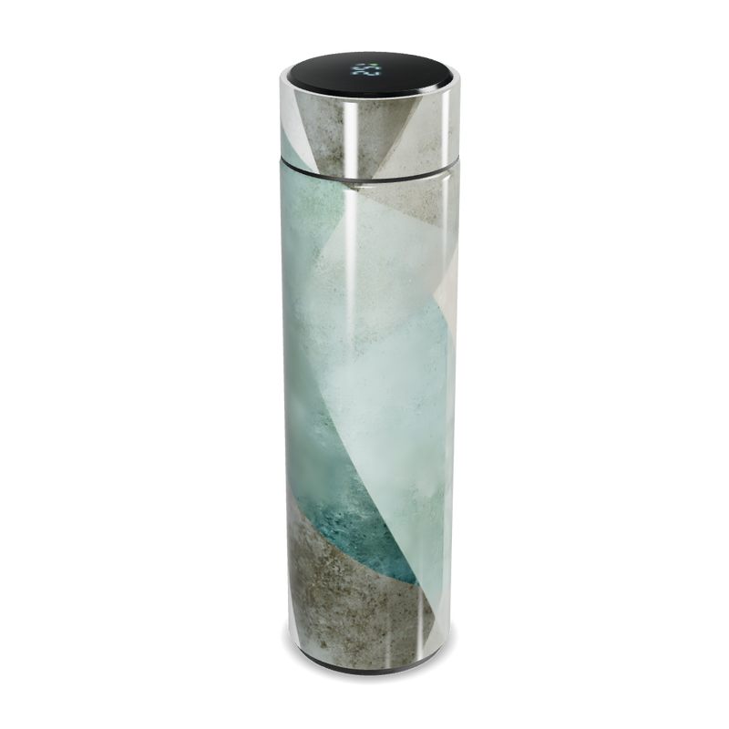 Garrafa Térmica Touch - Geométrica Branca