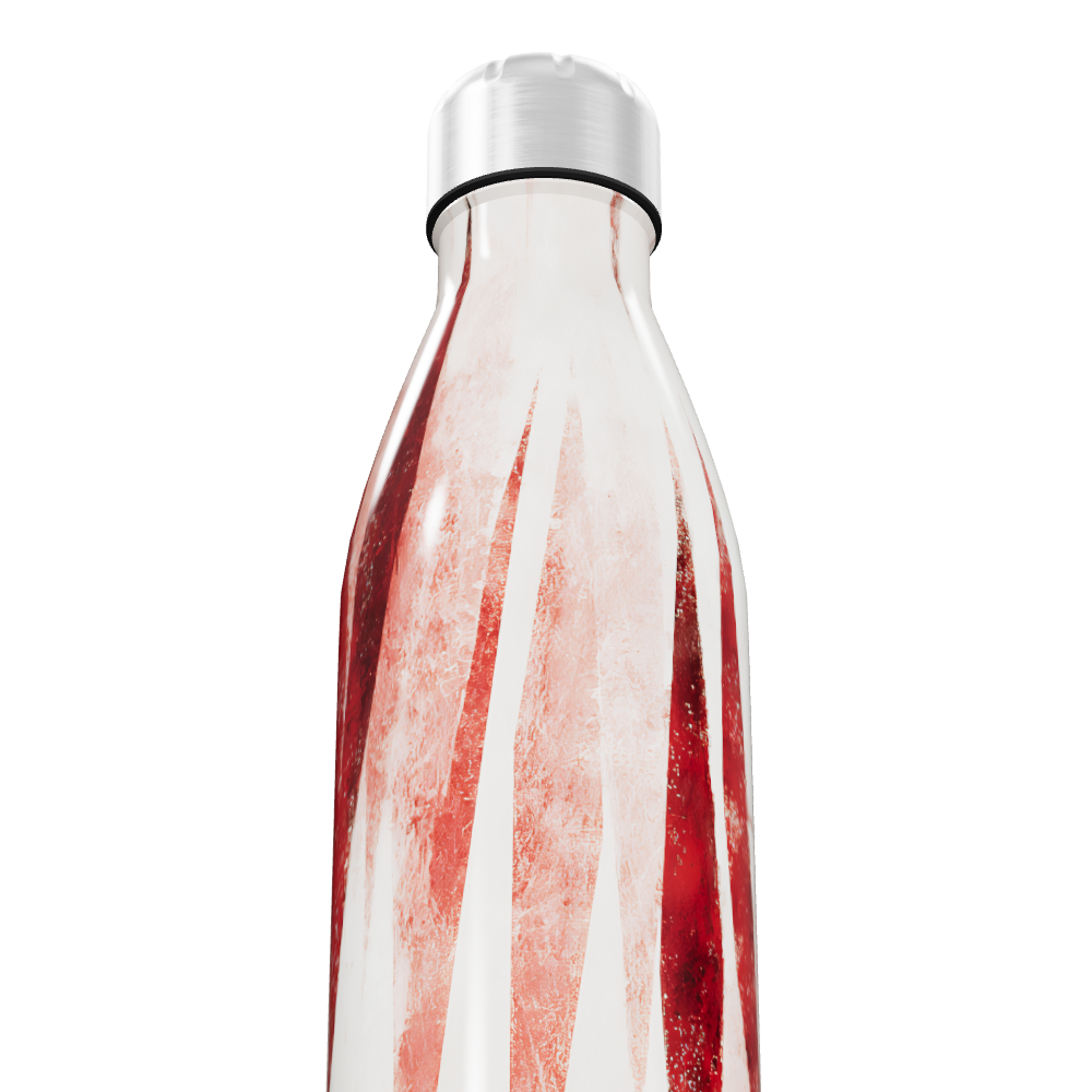 Garrafa Inox Listras Vermelhas