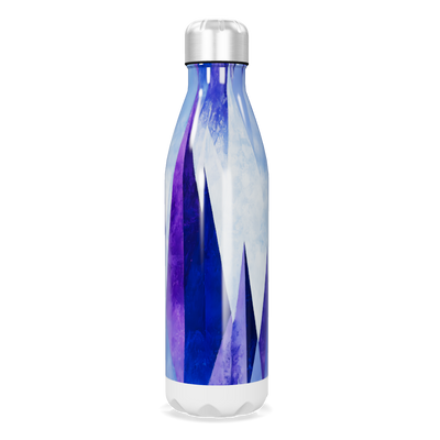 Garrafa Inox - Azul com Estampa Geométrica