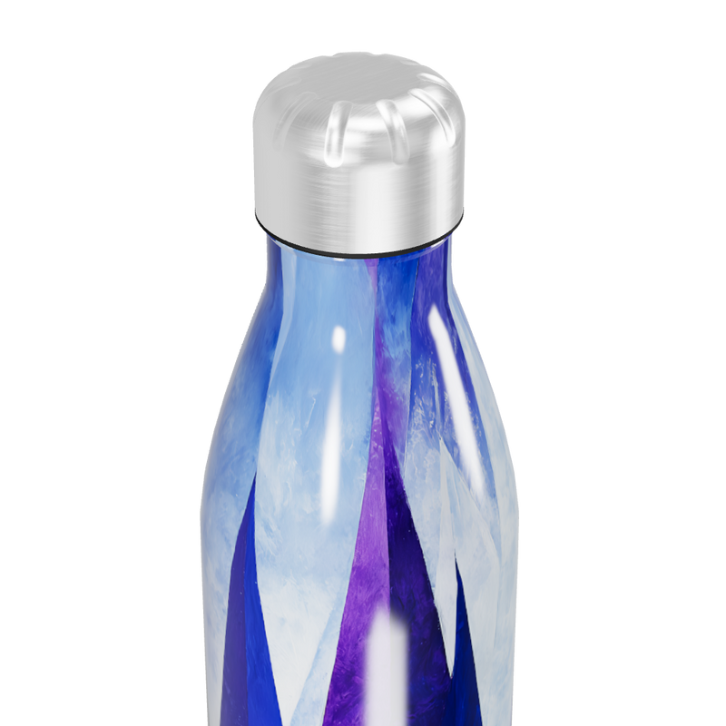 Garrafa Inox - Azul com Estampa Geométrica