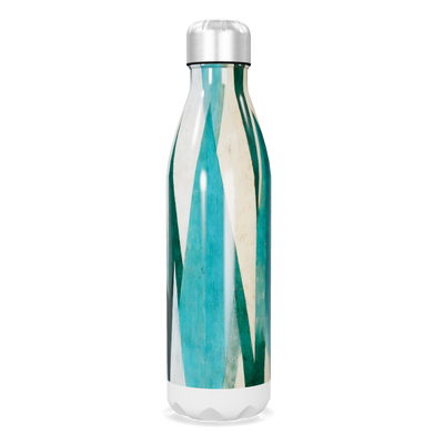 Garrafa Inox - Azul com Estampa Geométrica