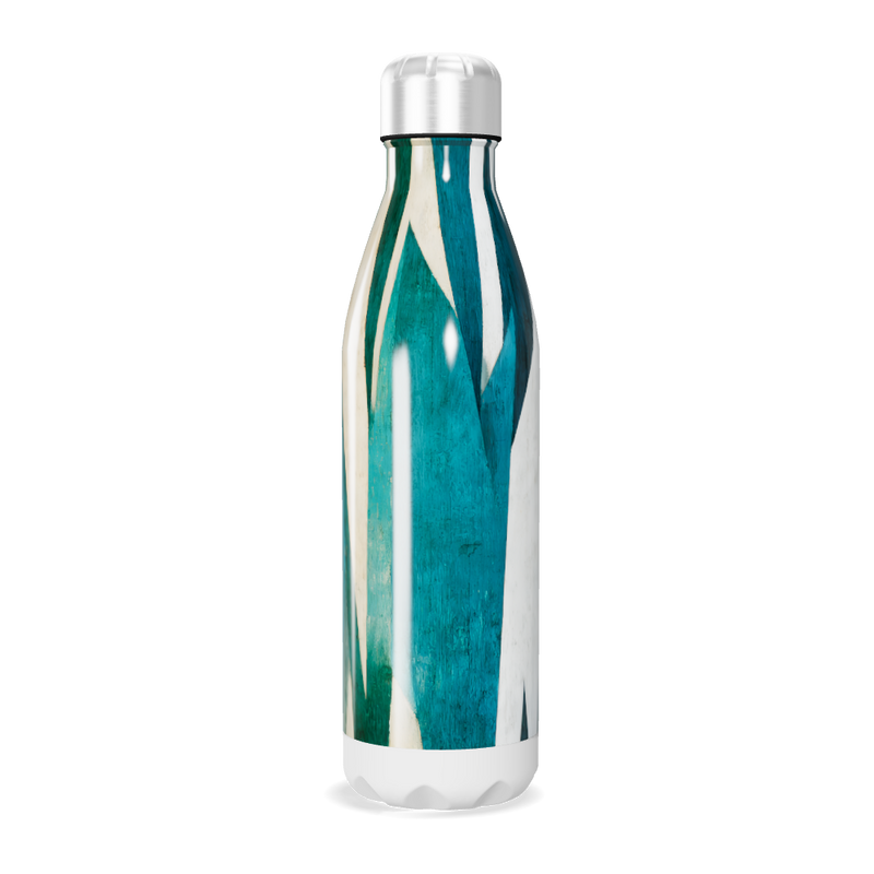 Garrafa Inox - Azul com Estampa Geométrica