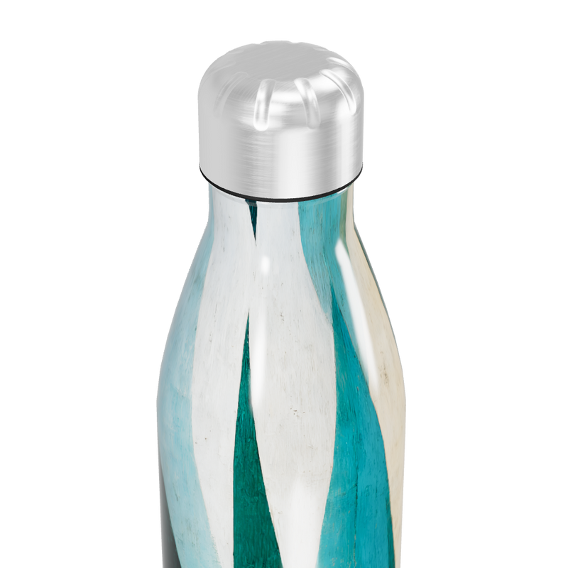 Garrafa Inox - Azul com Estampa Geométrica