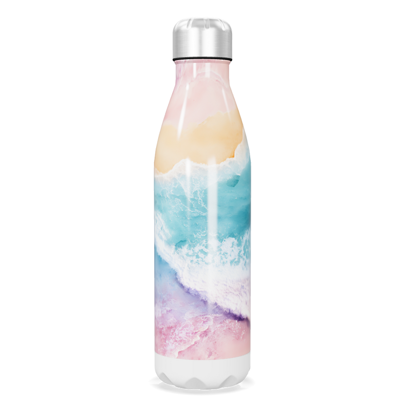 Garrafa Inox Estampa Oceano Pastel