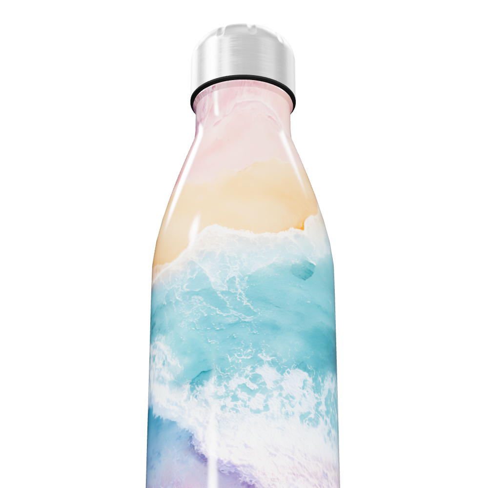 Garrafa Inox Estampa Oceano Pastel