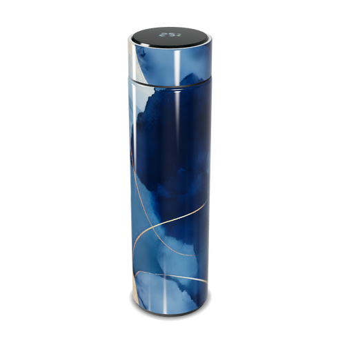 Garrafa Térmica Touch - Azul Estampa Abstrata