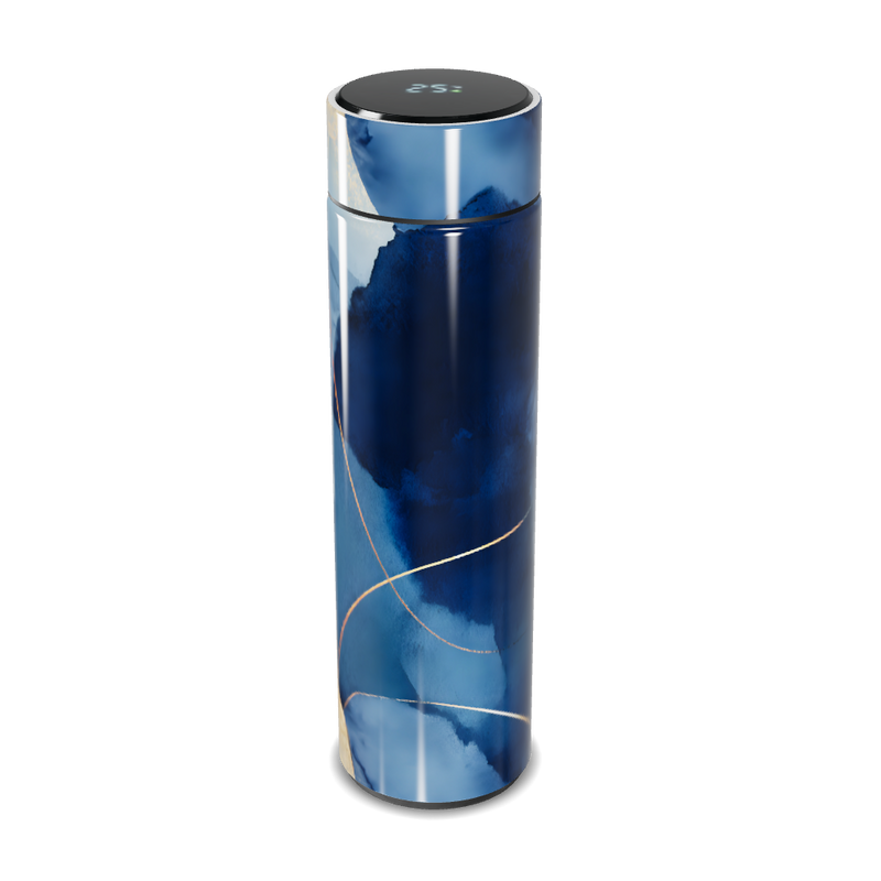 Garrafa Térmica Touch - Azul Estampa Abstrata