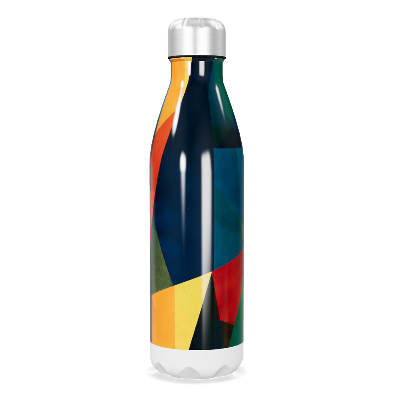 Garrafa Inox - Estampa Geométrica Colorida