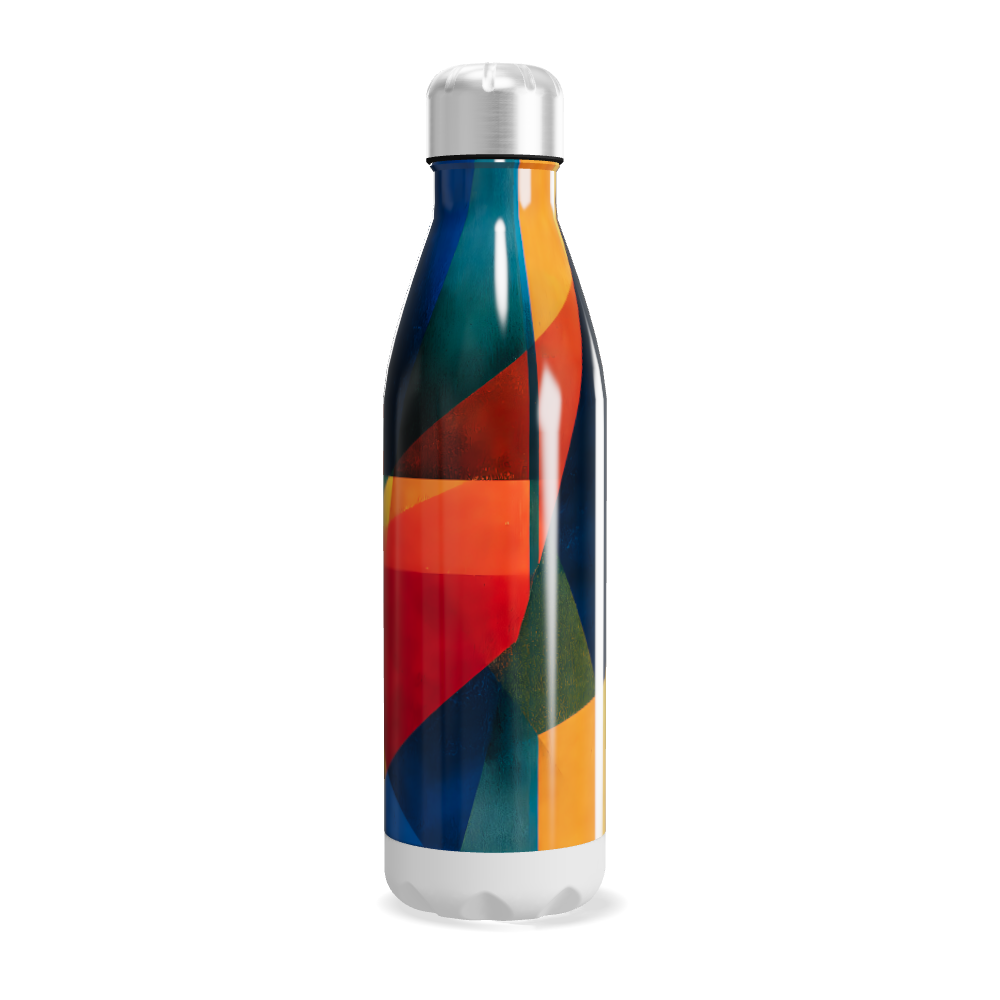 Garrafa Inox - Estampa Geométrica Colorida