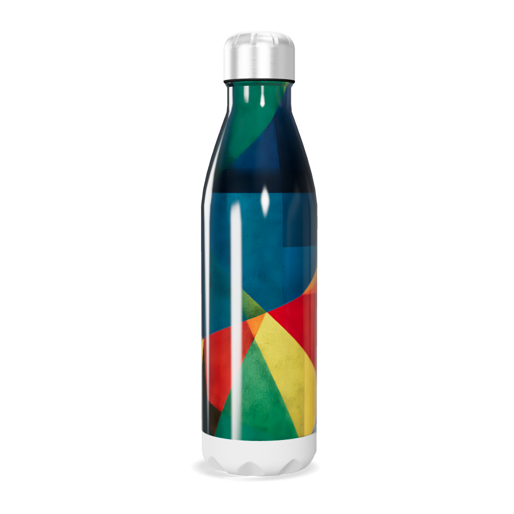 Garrafa Inox - Estampa Geométrica Colorida
