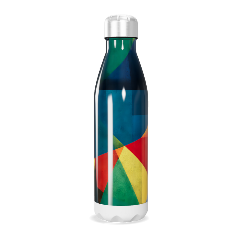 Garrafa Inox - Estampa Geométrica Colorida