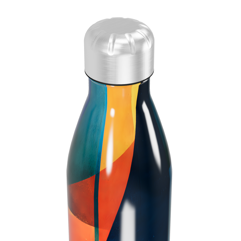 Garrafa Inox - Estampa Geométrica Colorida