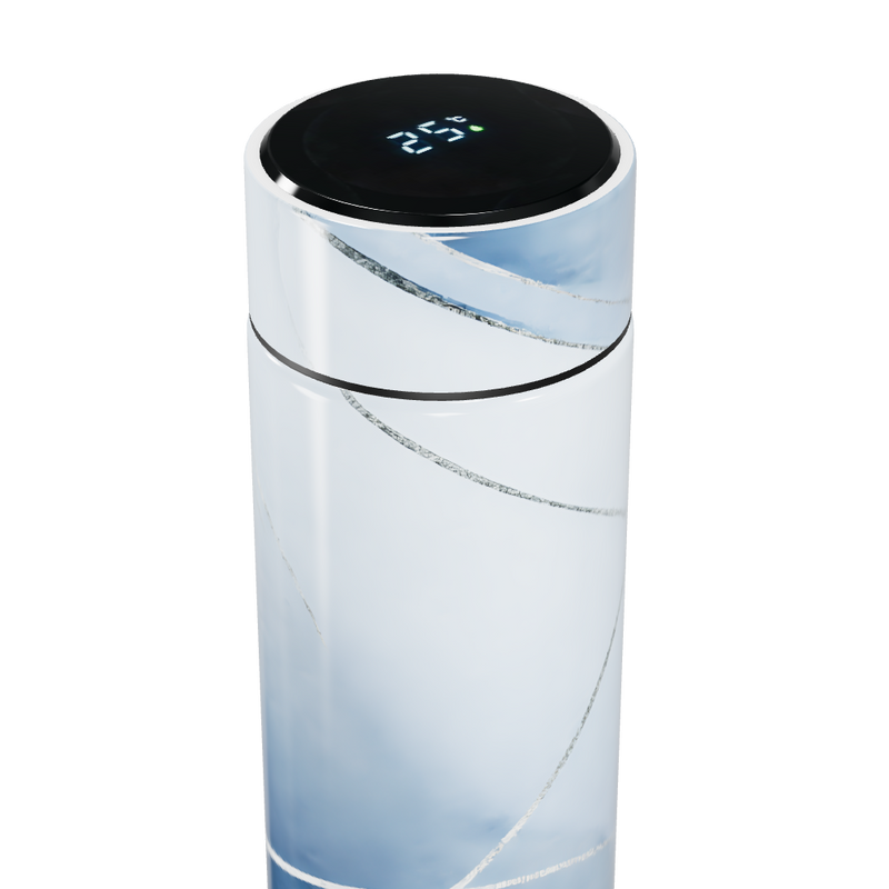 Garrafa Térmica Touch - Azul com Mármore