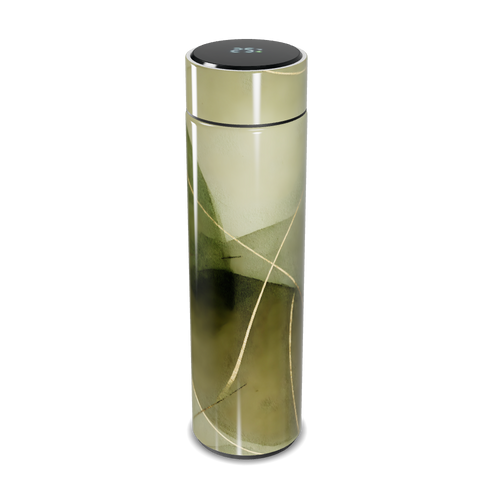 Garrafa Térmica Touch - Verde com Estampa Abstrata
